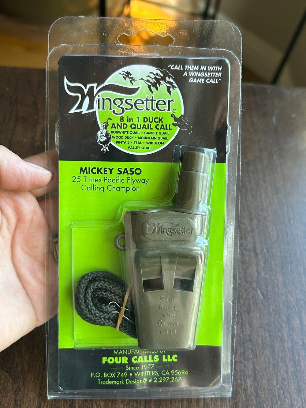 Wingsetter 8-in-1 Duck and Quail Call designed by 25-time champion Mickey Saso